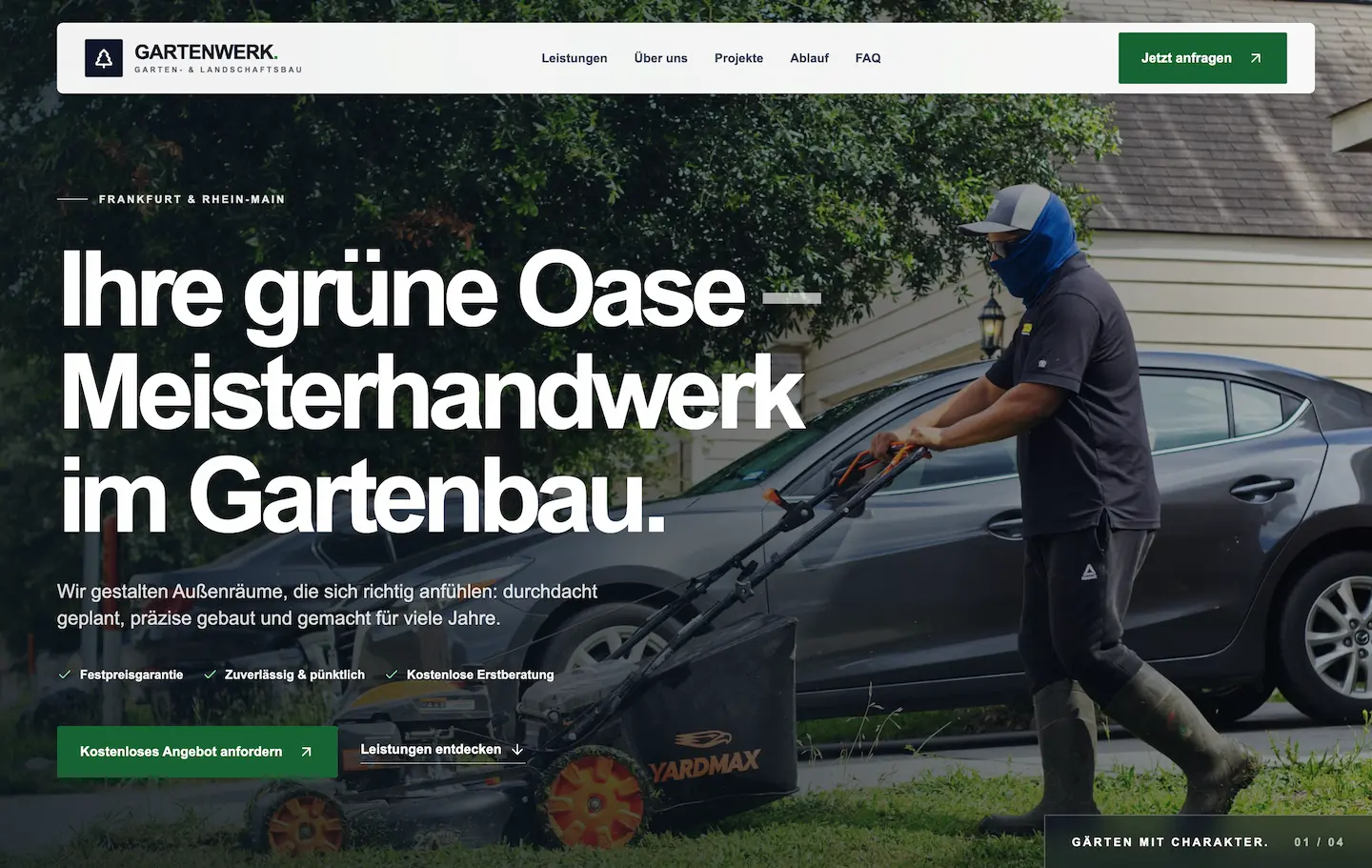 GARTENWERK Website-Konzept für Garten- und Landschaftsbau
